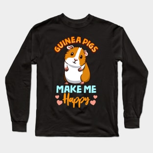 Adorable Guinea Pigs Make Me Happy Long Sleeve T-Shirt